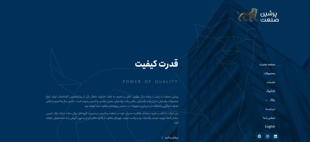 طراحی سایت /سالین تیم / سئو سایت پرشین صنعت persiansanat
